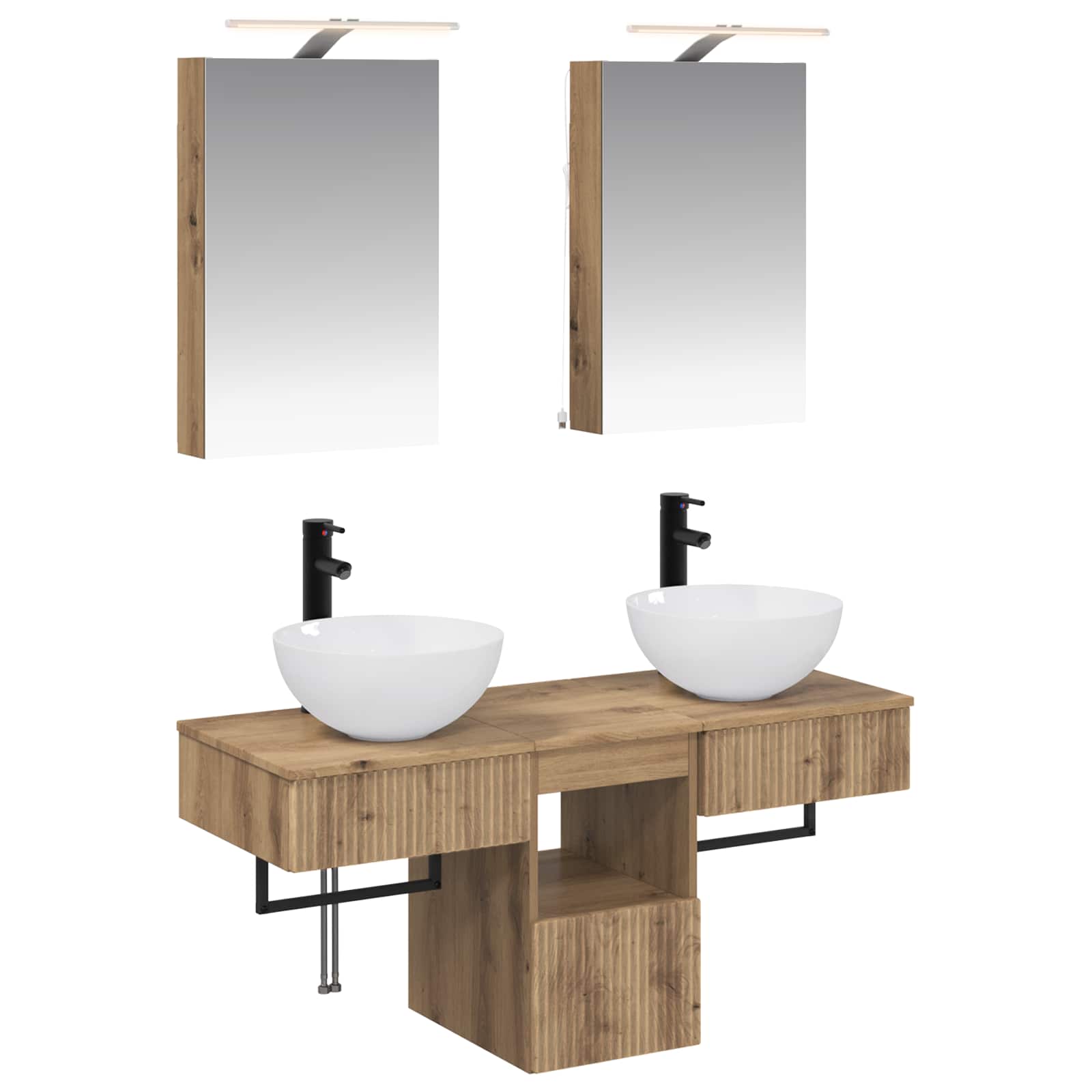 Set ormarića za kupaonicu 5 pcs Hrast artisan