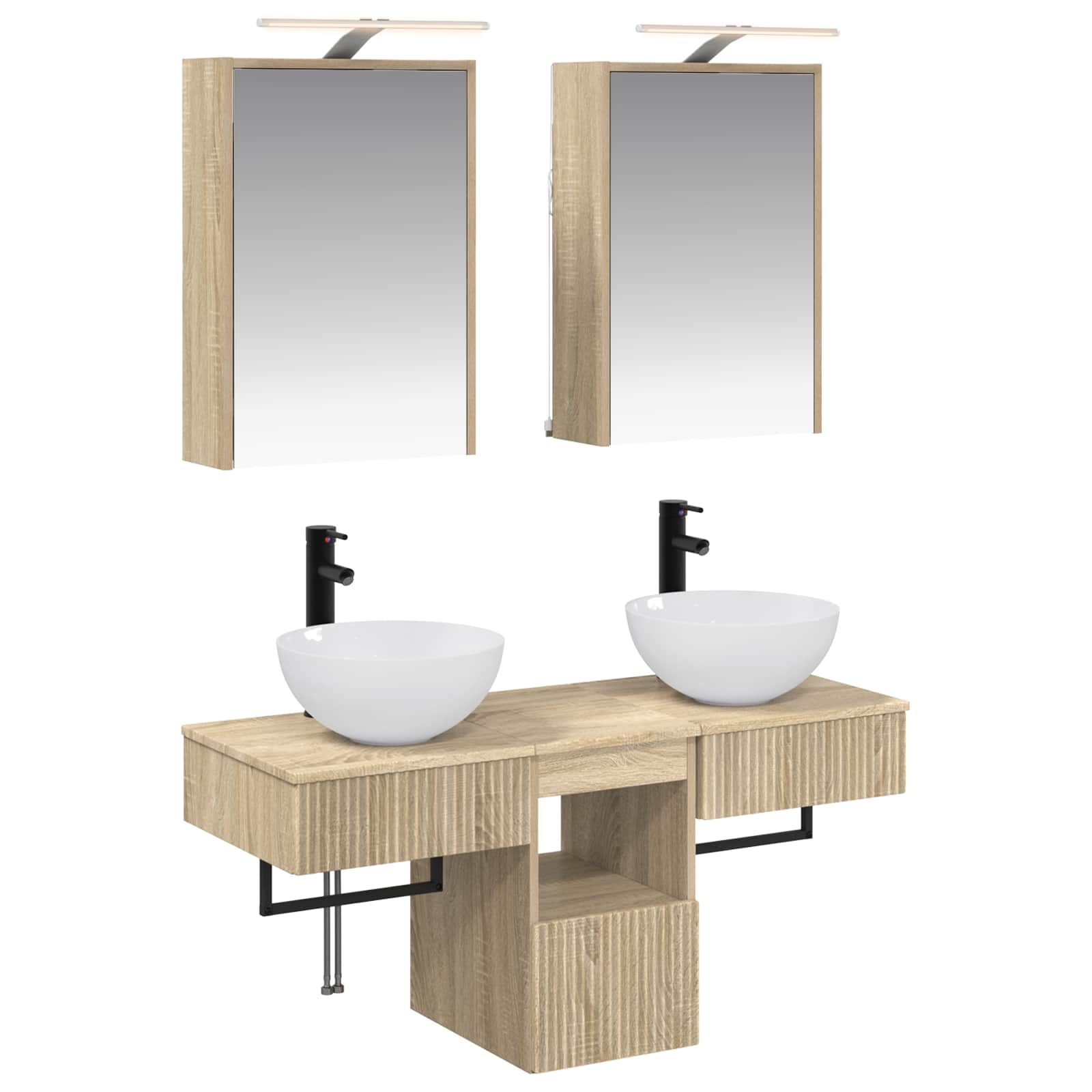 Set ormarića za kupaonicu 5 pcs Hrast sonoma 43 x 16 x 62,5 cm