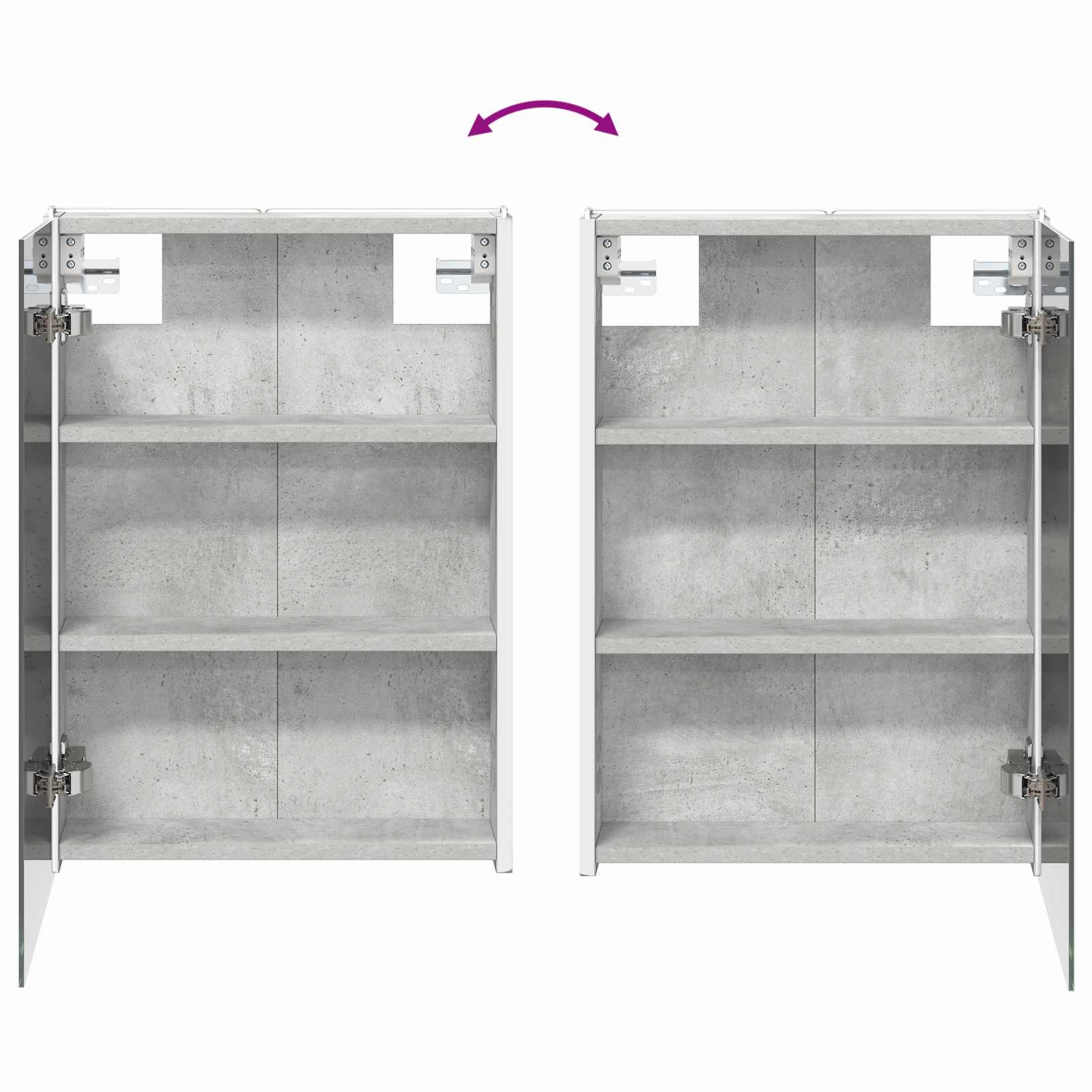 Set ormarića za kupaonicu 5 pcs Betonska siva