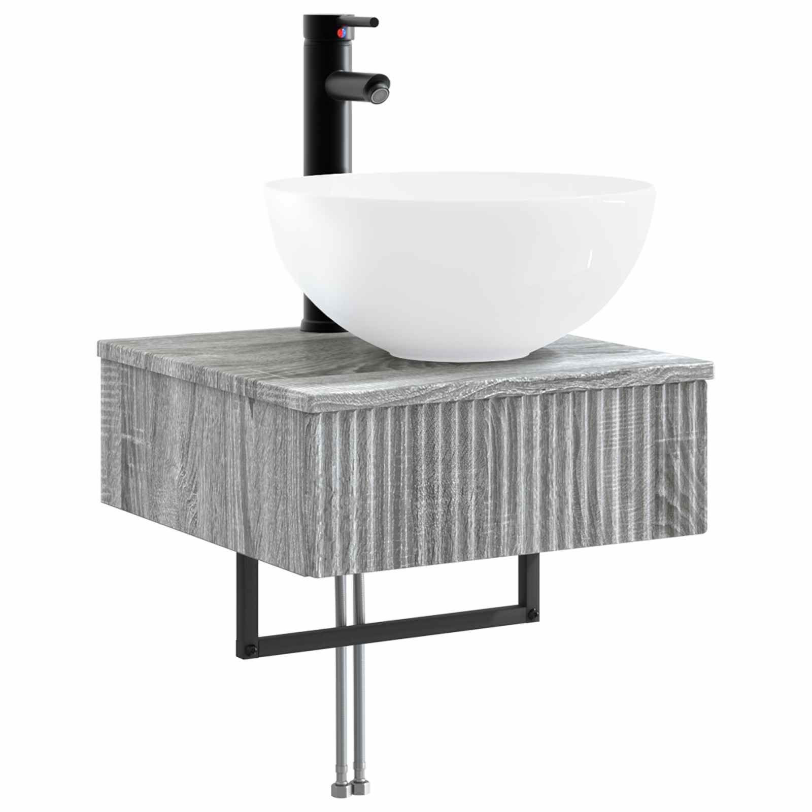 Set ormarića za kupaonicu 5 pcs Siva Sonoma 43 x 11,5 x 60,5 cm