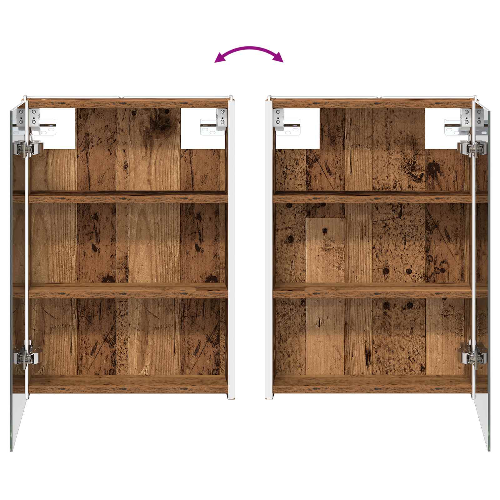 Set ormarića za kupaonicu 5 pcs Staro drvo 43 x 11,5 x 60,5 cm