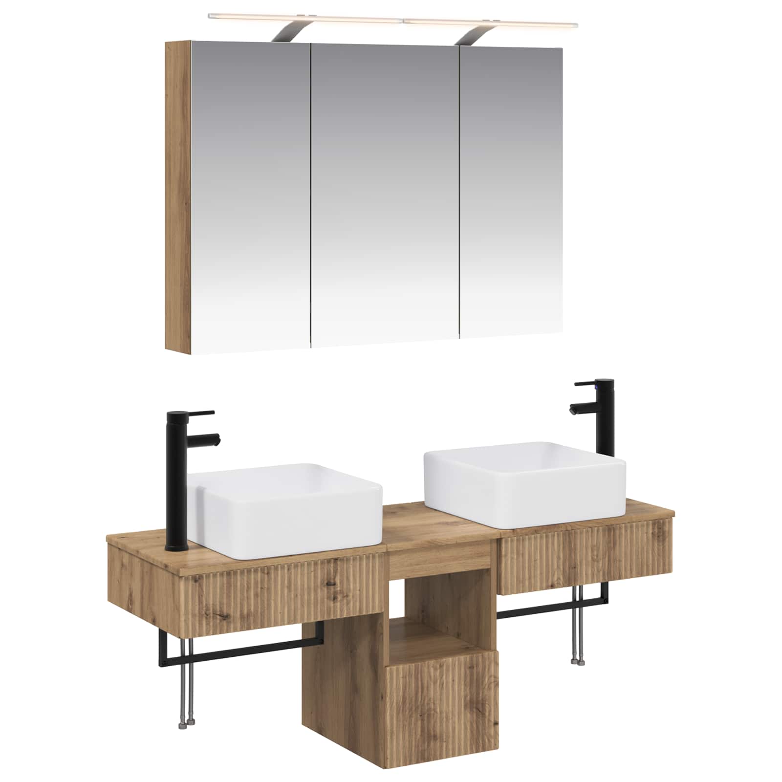 Set ormarića za kupaonicu 4 pcs Hrast artisan