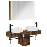 Set ormarića za kupaonicu 4 pcs Dimljeni hrast