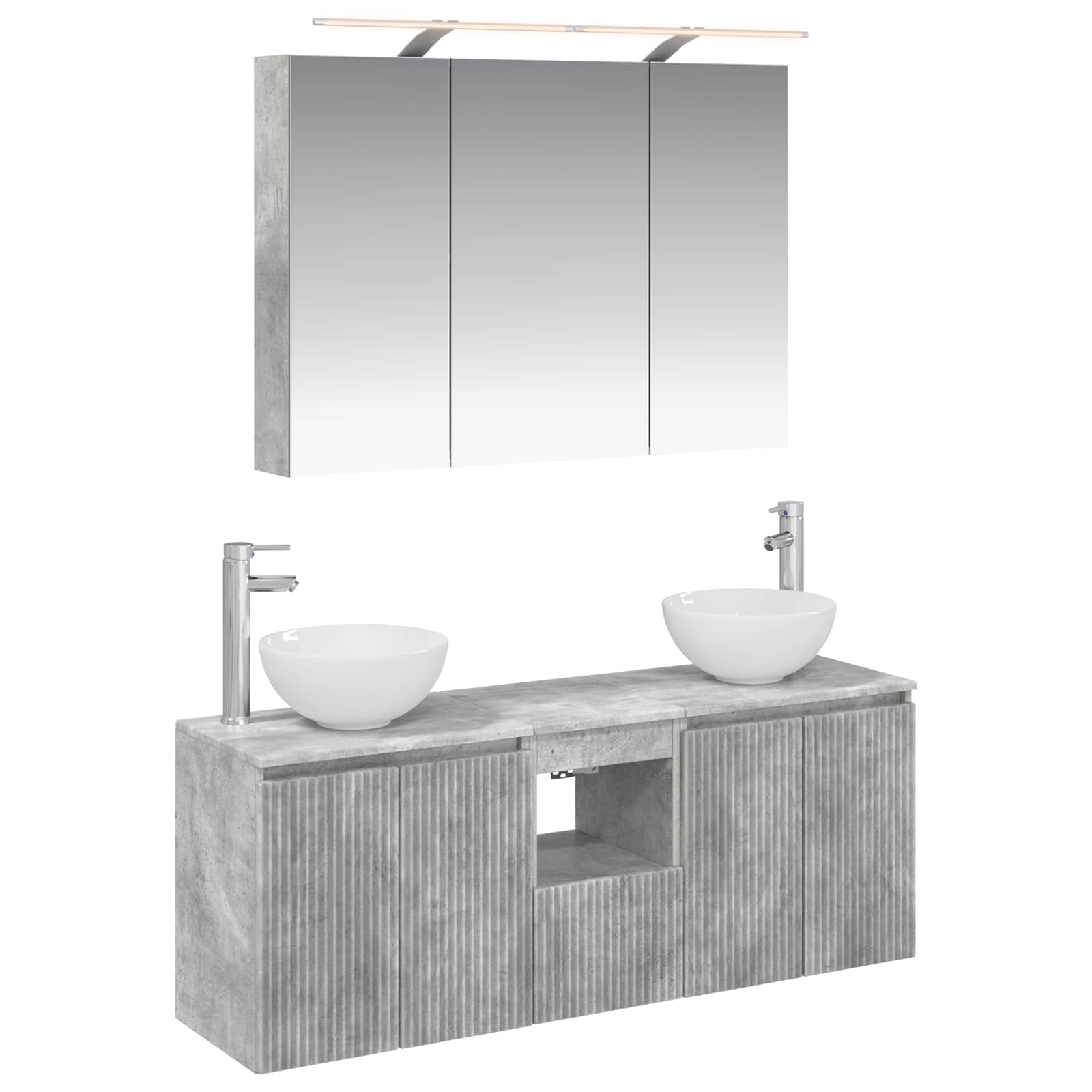 Set ormarića za kupaonicu 4 pcs Betonska siva