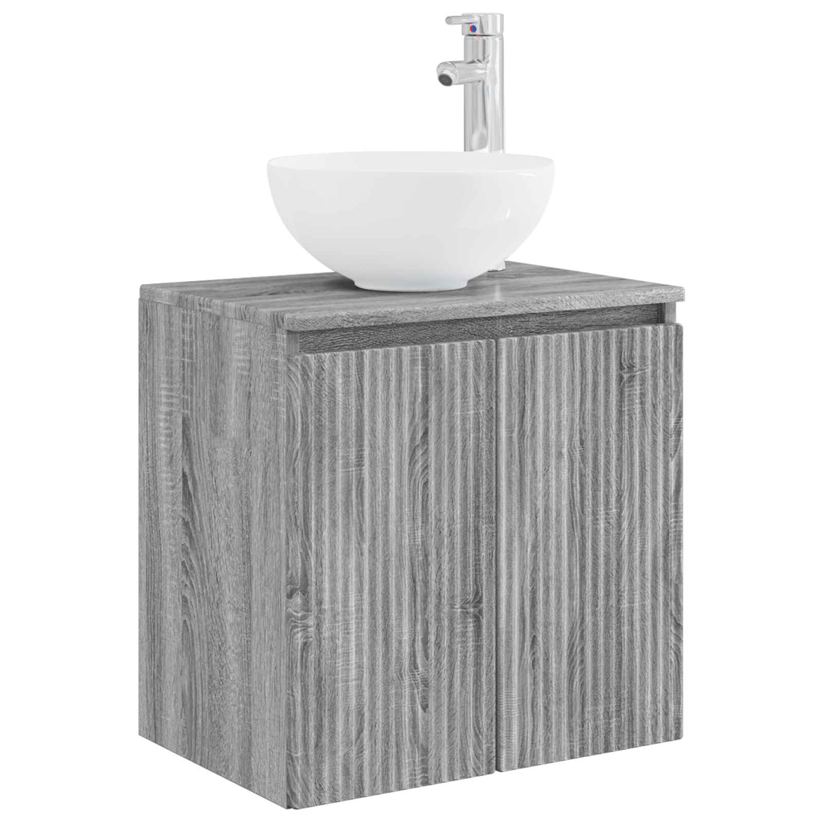Set ormarića za kupaonicu 4 pcs Siva Sonoma