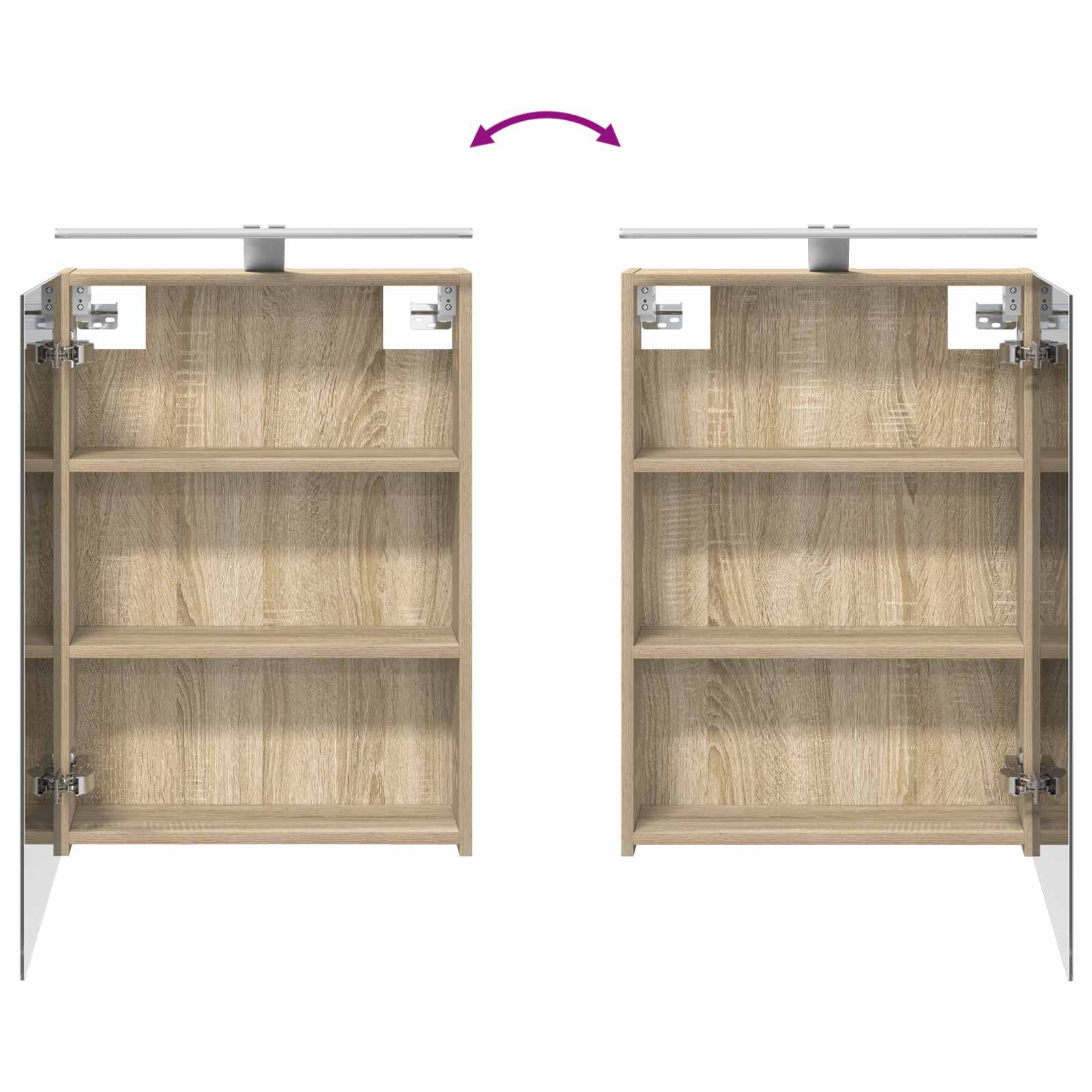 Set ormarića za kupaonicu 5 pcs Hrast sonoma 50 x 14,5 x 70 cm