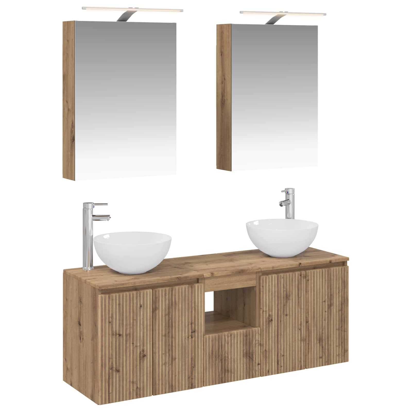 Set ormarića za kupaonicu 5 pcs Hrast artisan 50 x 14,5 x 70 cm