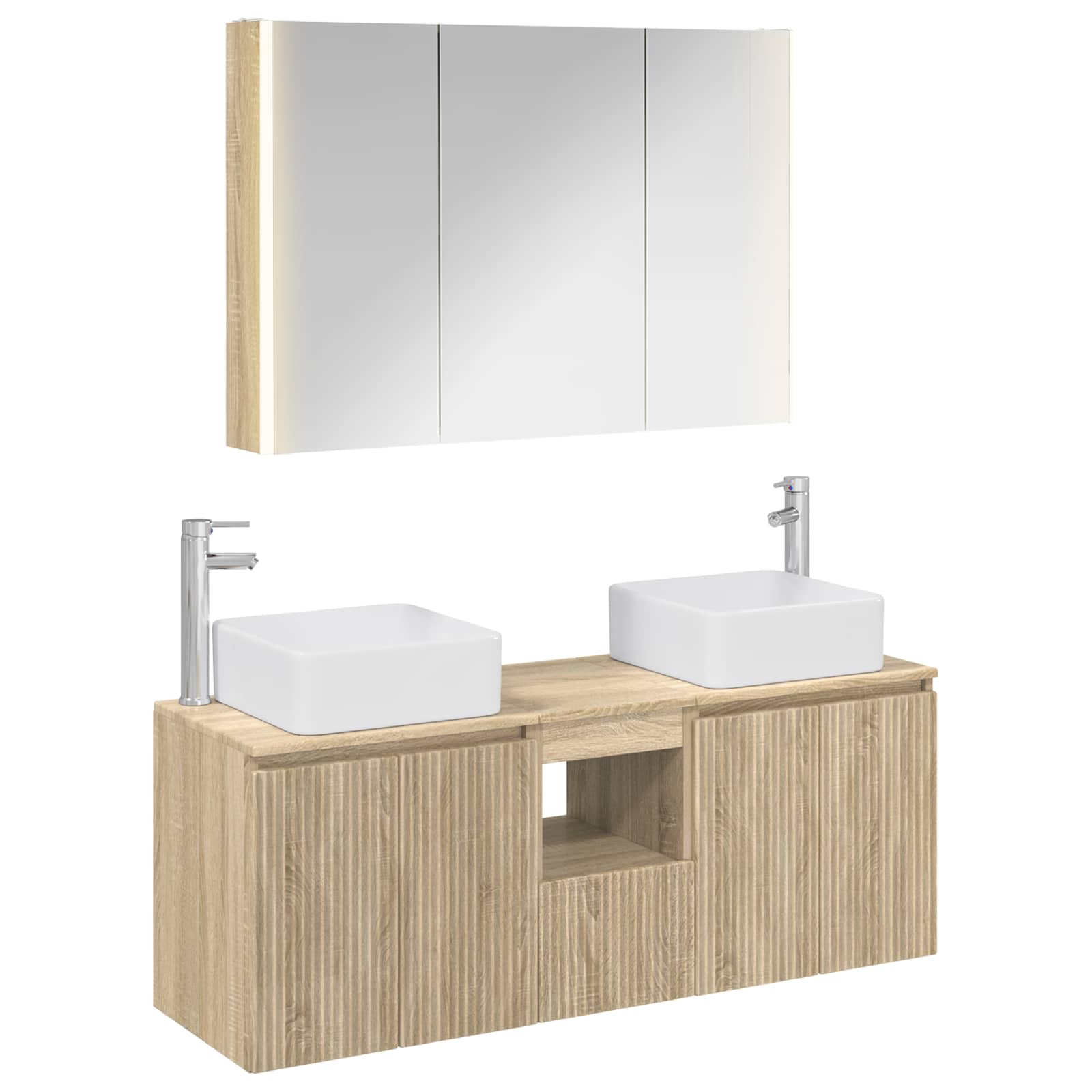 Set ormarića za kupaonicu 4 pcs Hrast sonoma Konstruirano drvo