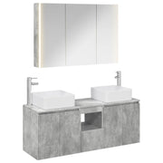 Set ormarića za kupaonicu 4 pcs Betonska siva Konstruirano drvo