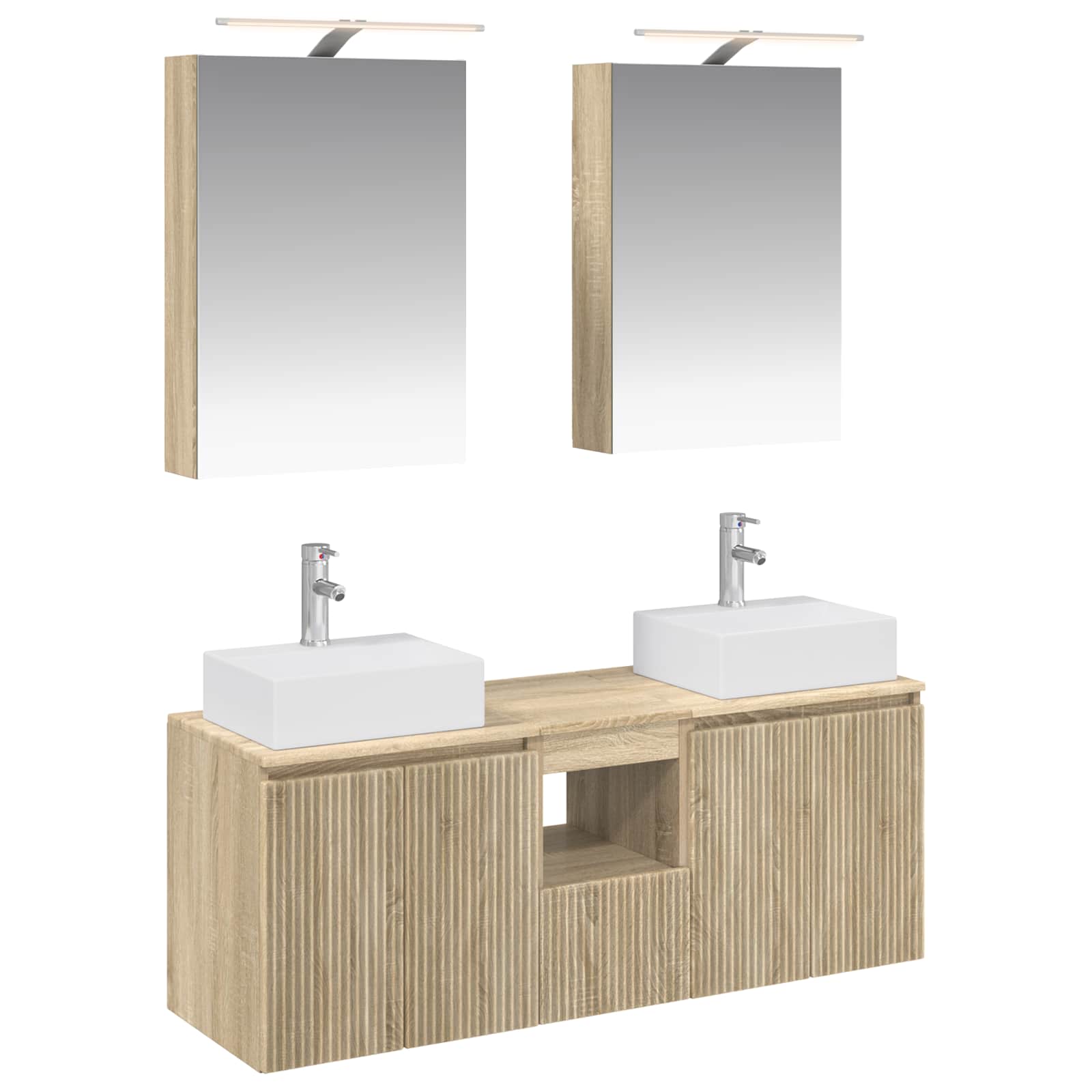 Set ormarića za kupaonicu 5 pcs Hrast sonoma Konstruirano drvo