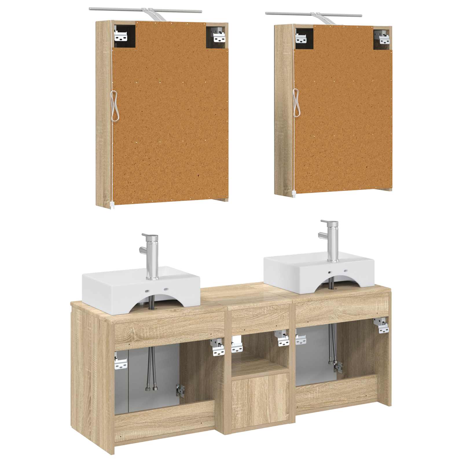 Set ormarića za kupaonicu 5 pcs Hrast sonoma Konstruirano drvo