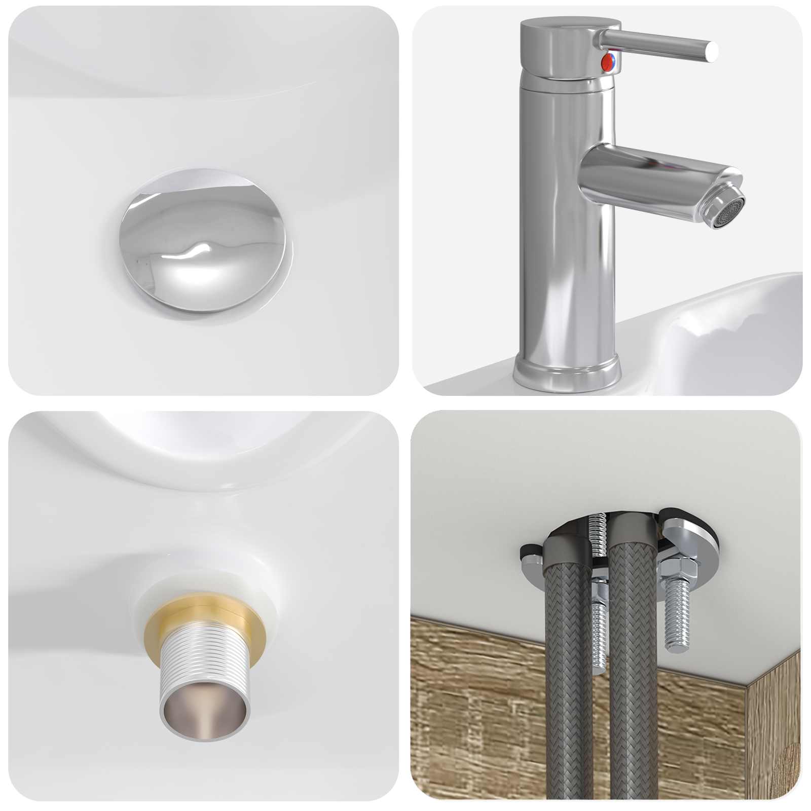Set ormarića za kupaonicu 5 pcs Hrast sonoma Konstruirano drvo
