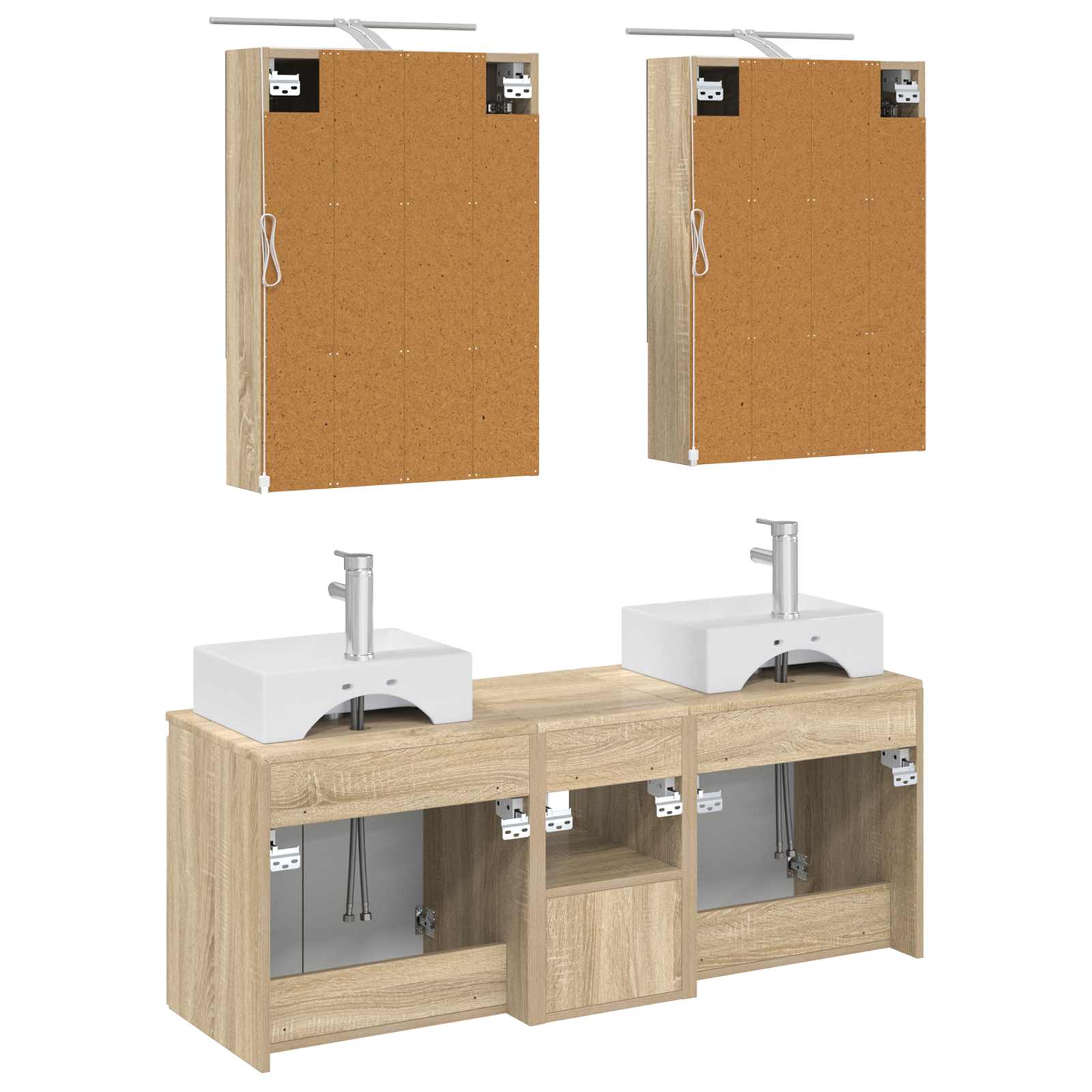 Set ormarića za kupaonicu 5 pcs Hrast sonoma Konstruirano drvo