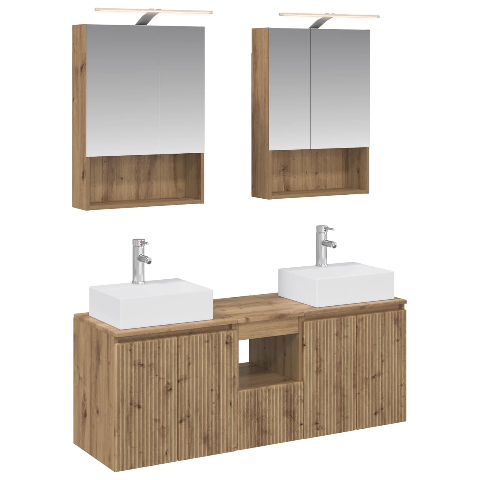 Set ormarića za kupaonicu 5 pcs Hrast artisan Konstruirano drvo