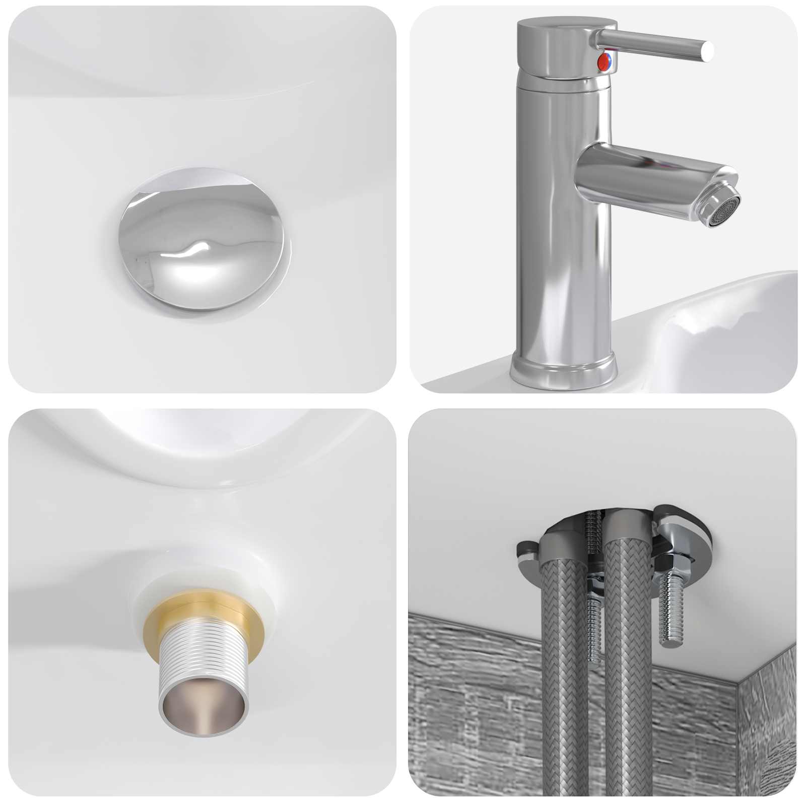 Set ormarića za kupaonicu 5 pcs Siva Sonoma Konstruirano drvo