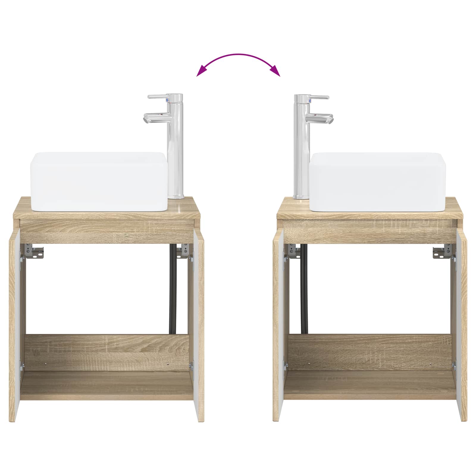 Set ormarića za kupaonicu 4 pcs Hrast sonoma Konstruirano drvo