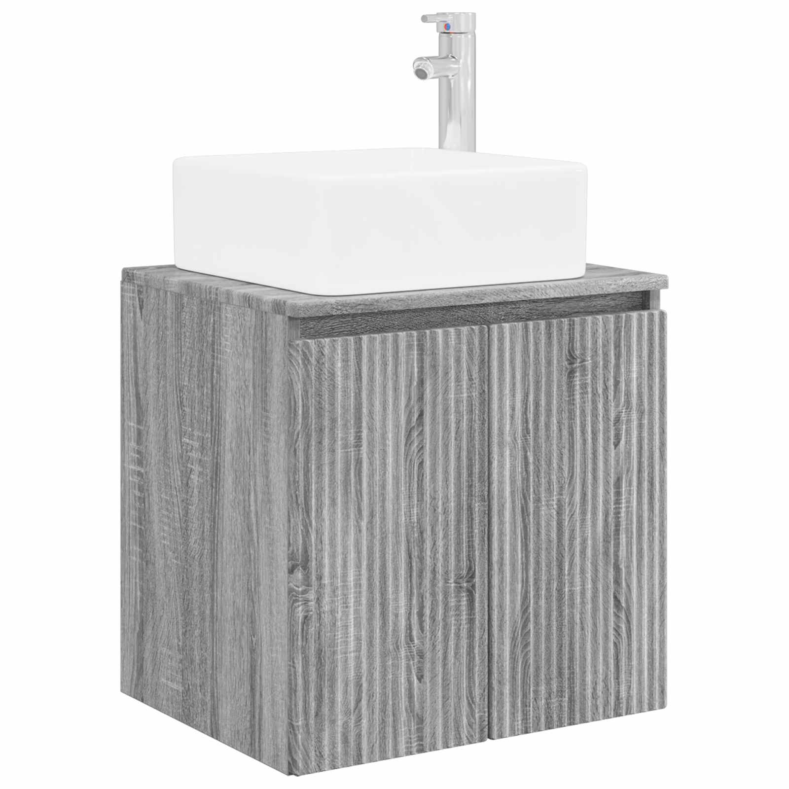 Set ormarića za kupaonicu 4 pcs Siva Sonoma Konstruirano drvo