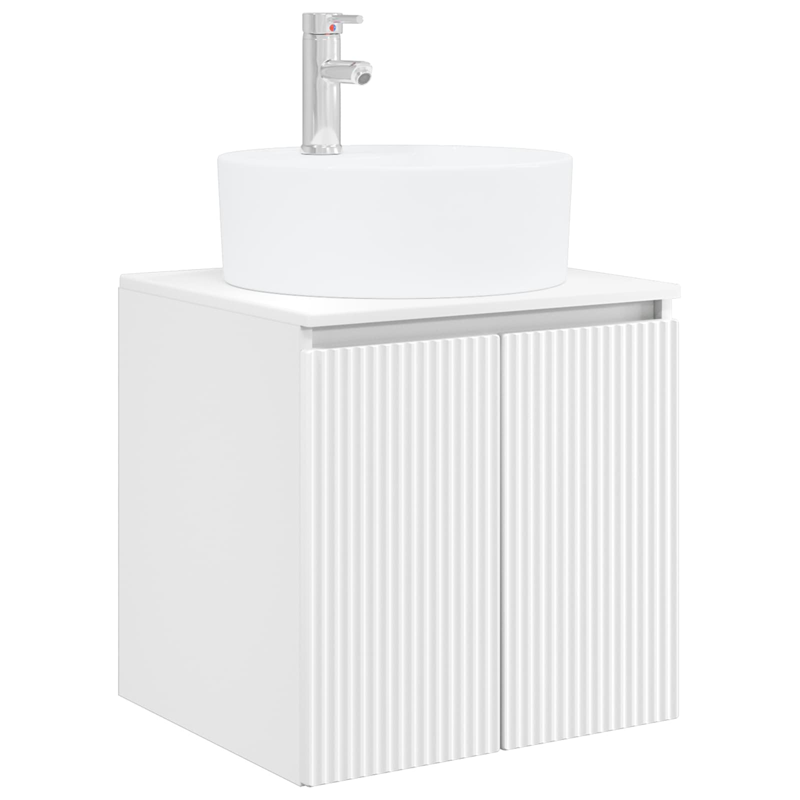 Set ormarića za kupaonicu 5 pcs Bijela Konstruirano drvo