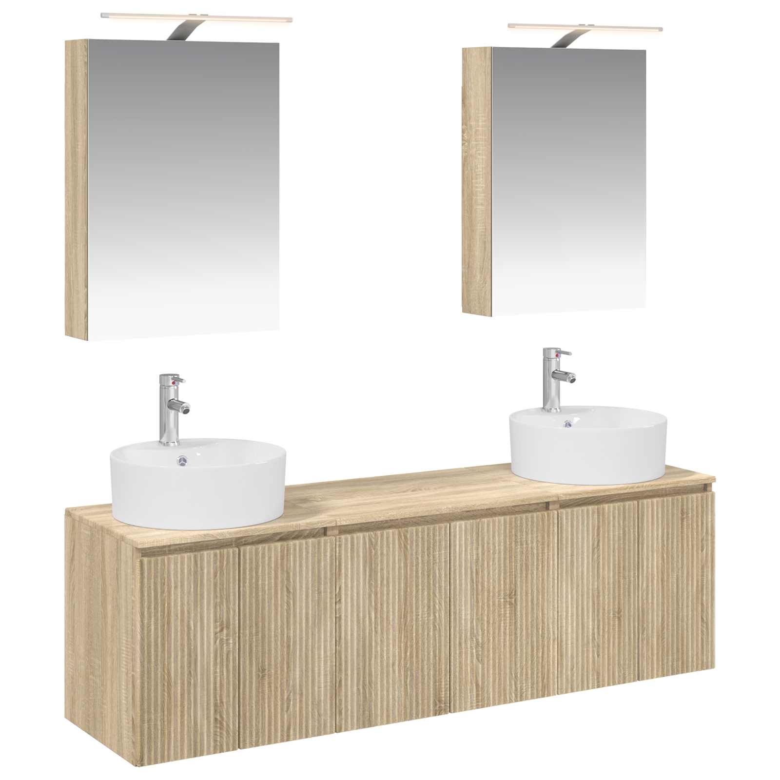 Set ormarića za kupaonicu 5 pcs Hrast sonoma Konstruirano drvo