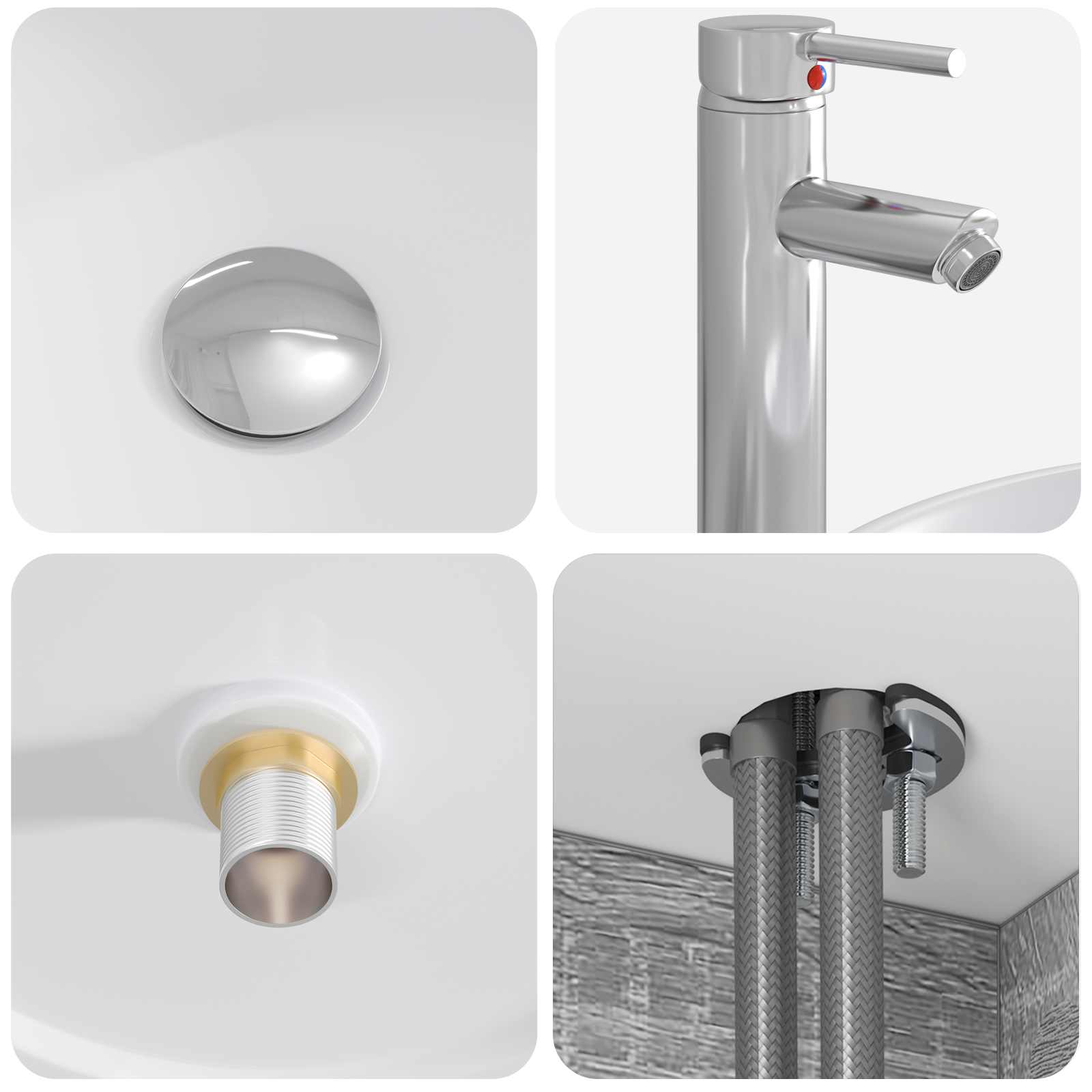 Set ormarića za kupaonicu 5 pcs Siva Sonoma Konstruirano drvo