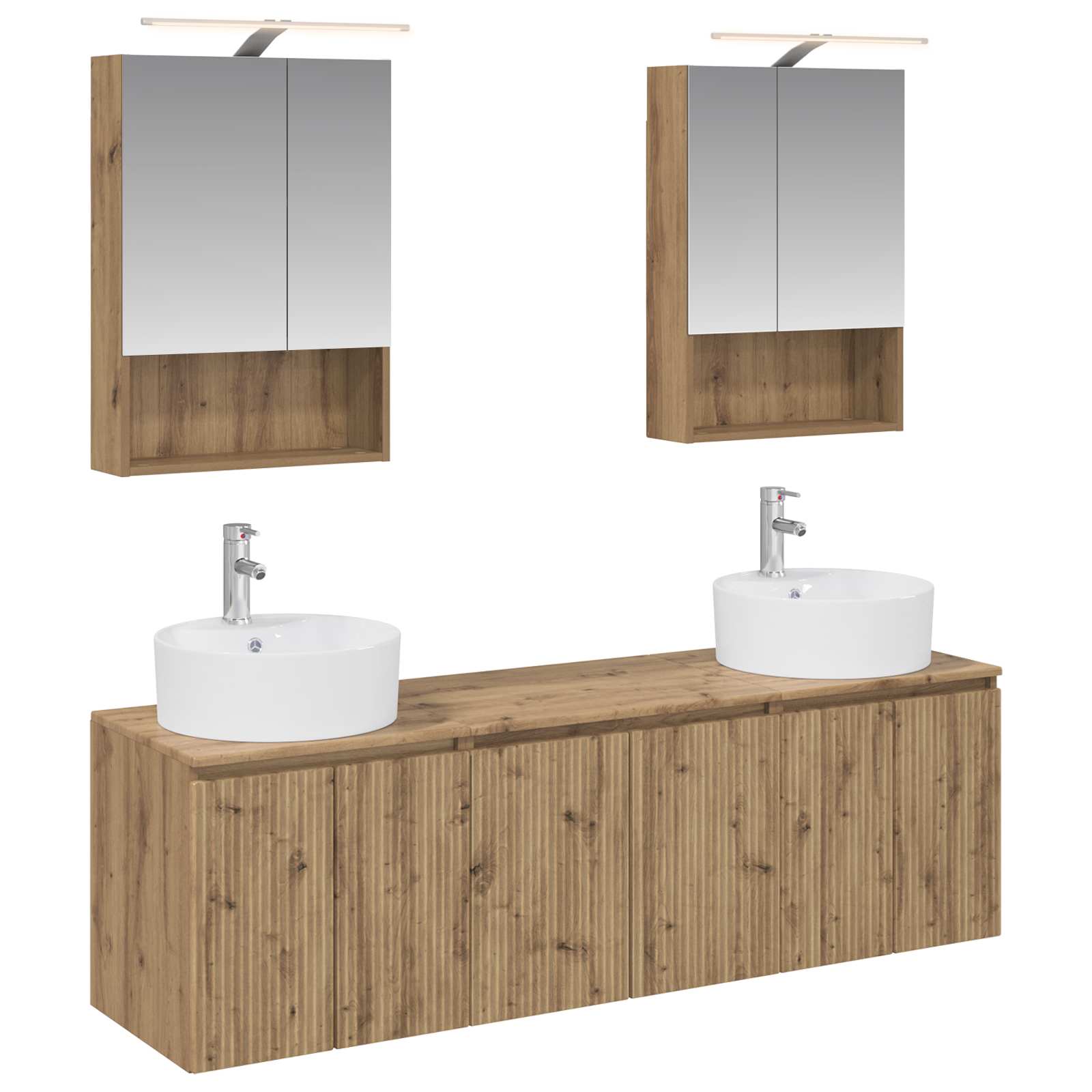 Set ormarića za kupaonicu 5 pcs Hrast artisan Konstruirano drvo