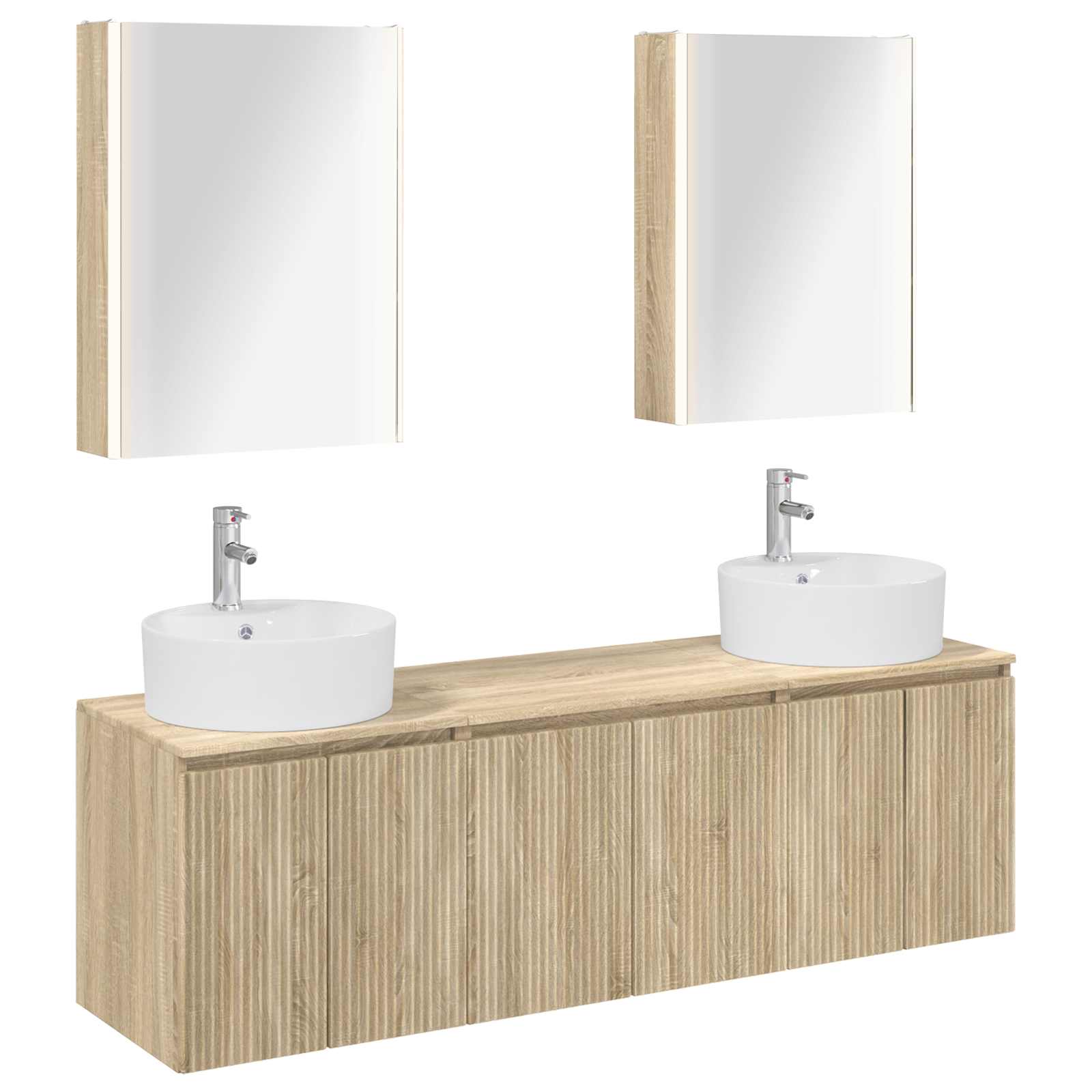 Set ormarića za kupaonicu 5 pcs Hrast sonoma Konstruirano drvo