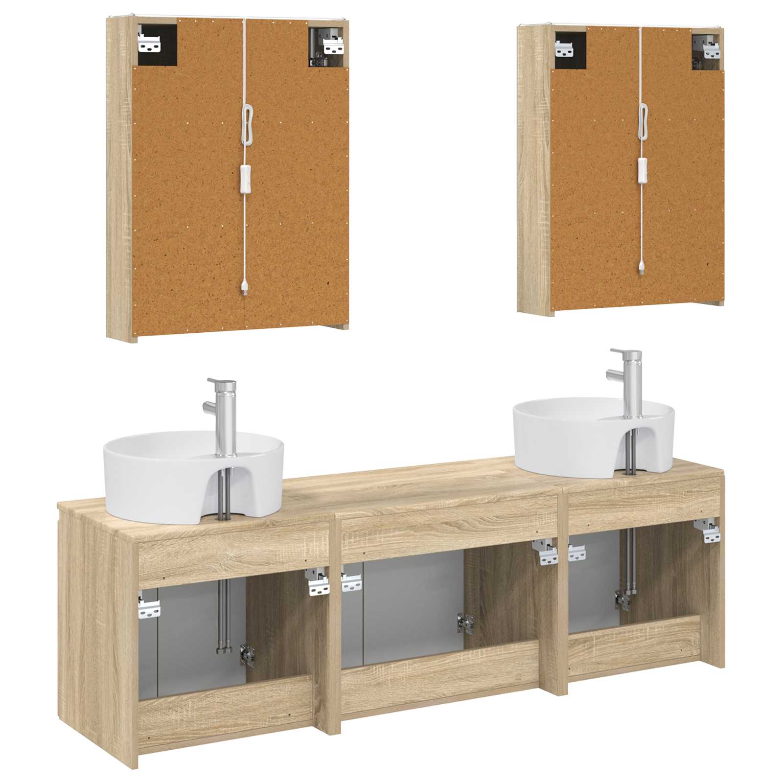 Set ormarića za kupaonicu 5 pcs Hrast sonoma Konstruirano drvo