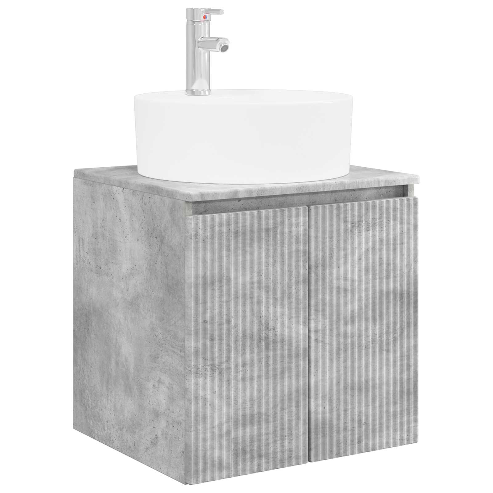 Set ormarića za kupaonicu 4 pcs Betonska siva Konstruirano drvo