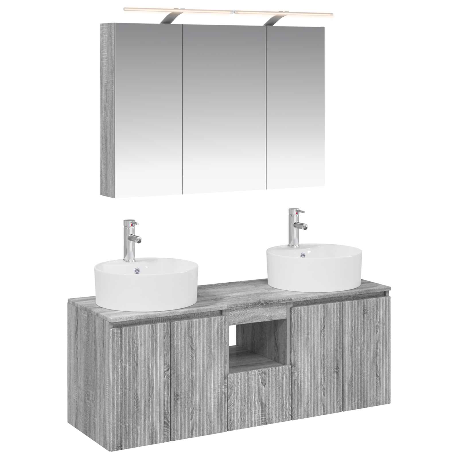 Set ormarića za kupaonicu 4 pcs Siva Sonoma Konstruirano drvo