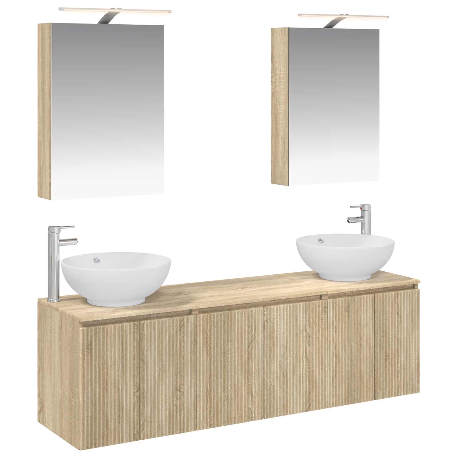 Set ormarića za kupaonicu 5 pcs Hrast sonoma Konstruirano drvo