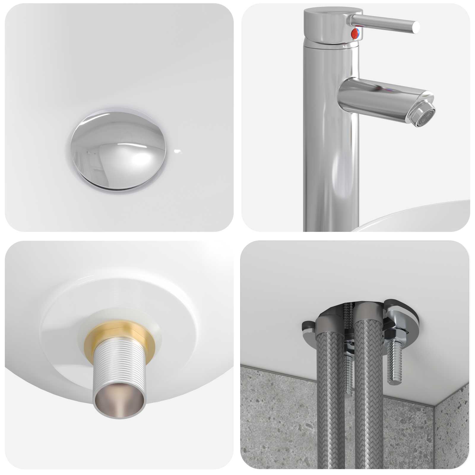Set ormarića za kupaonicu 5 pcs Betonska siva Konstruirano drvo