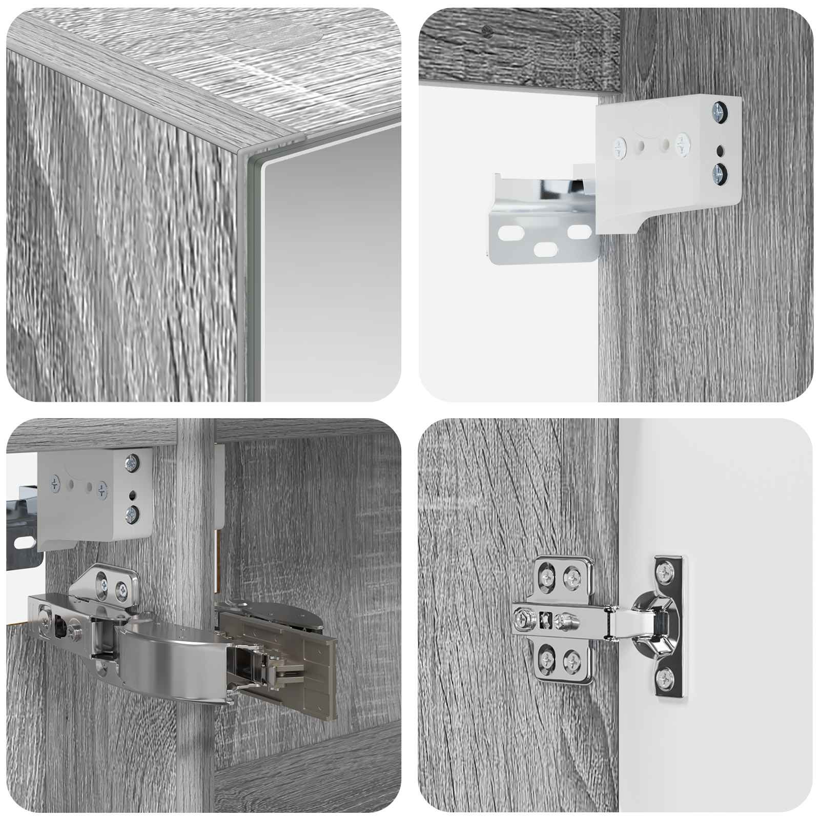 Set ormarića za kupaonicu 5 pcs Siva Sonoma Konstruirano drvo