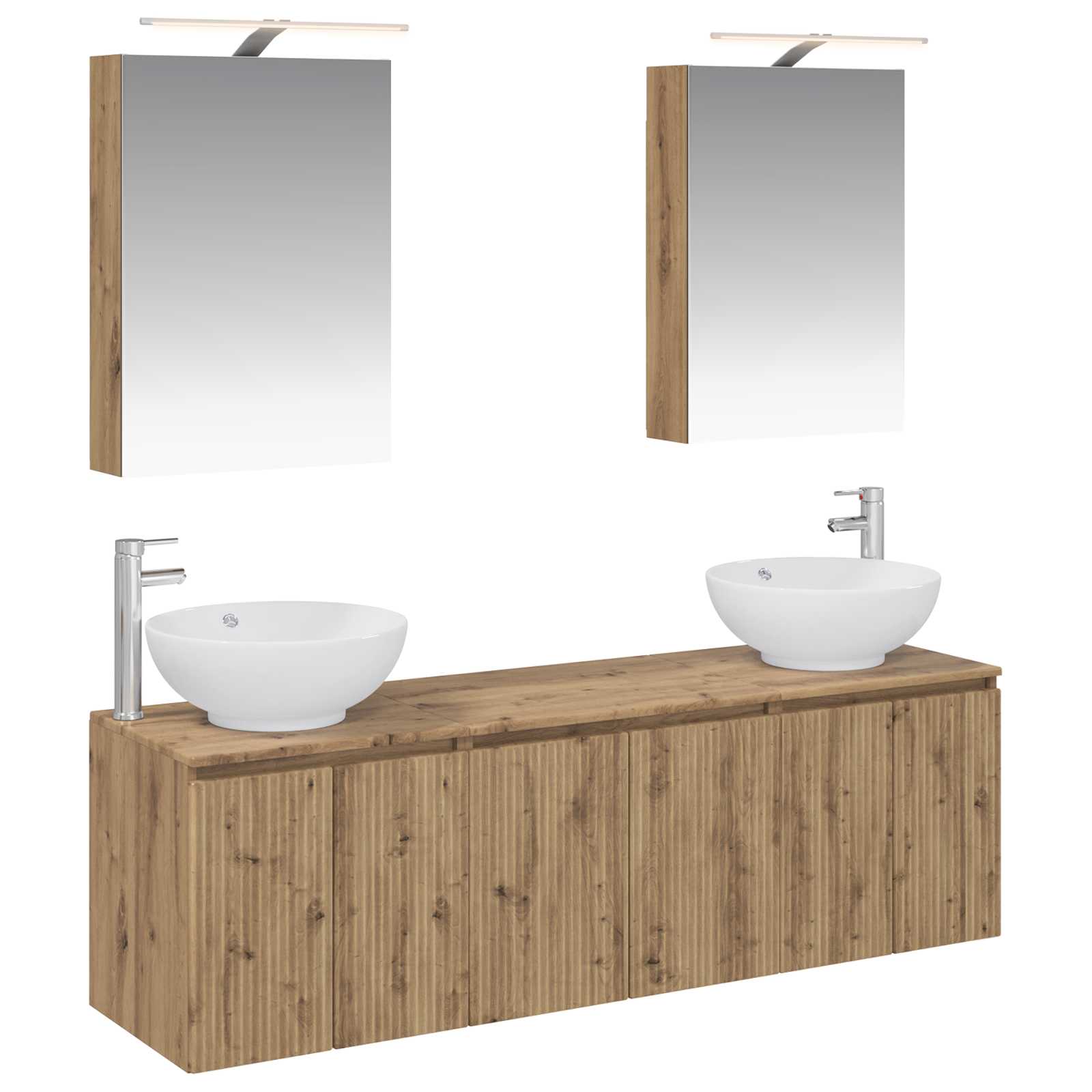 Set ormarića za kupaonicu 5 pcs Hrast artisan Konstruirano drvo