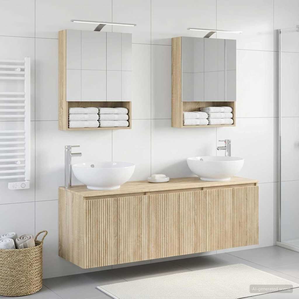 Set ormarića za kupaonicu 5 pcs Hrast sonoma Konstruirano drvo
