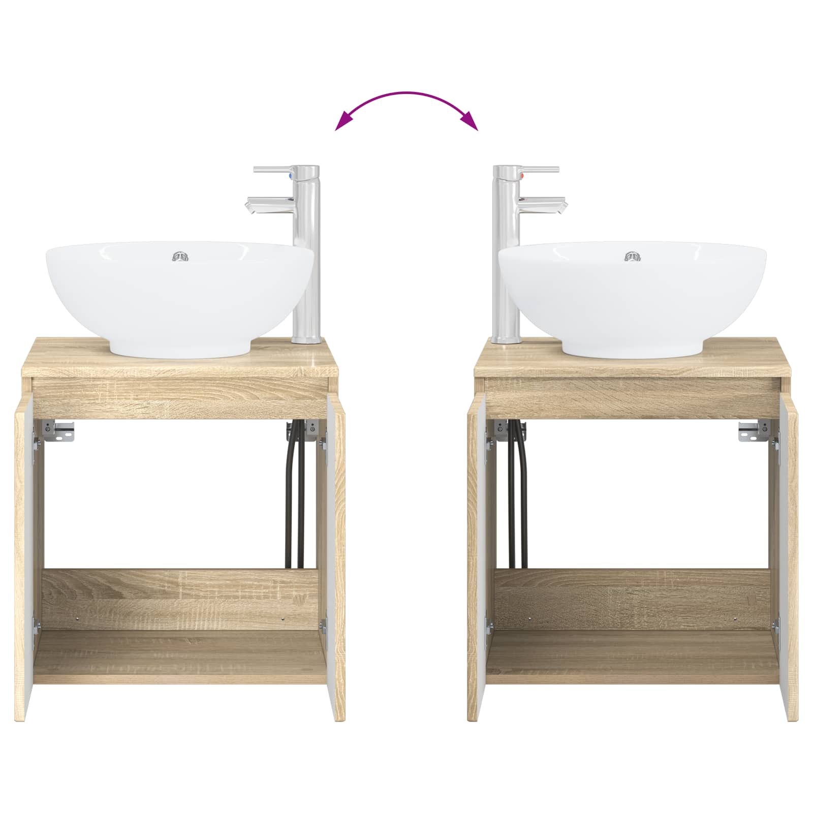 Set ormarića za kupaonicu 5 pcs Hrast sonoma Konstruirano drvo