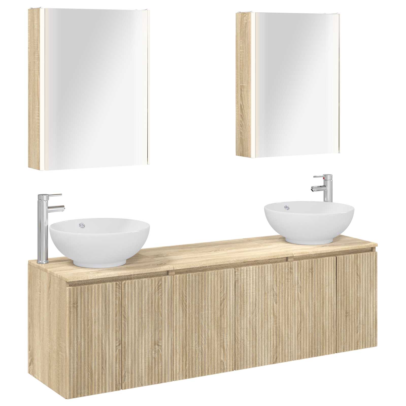 Set ormarića za kupaonicu 5 pcs Hrast sonoma Konstruirano drvo