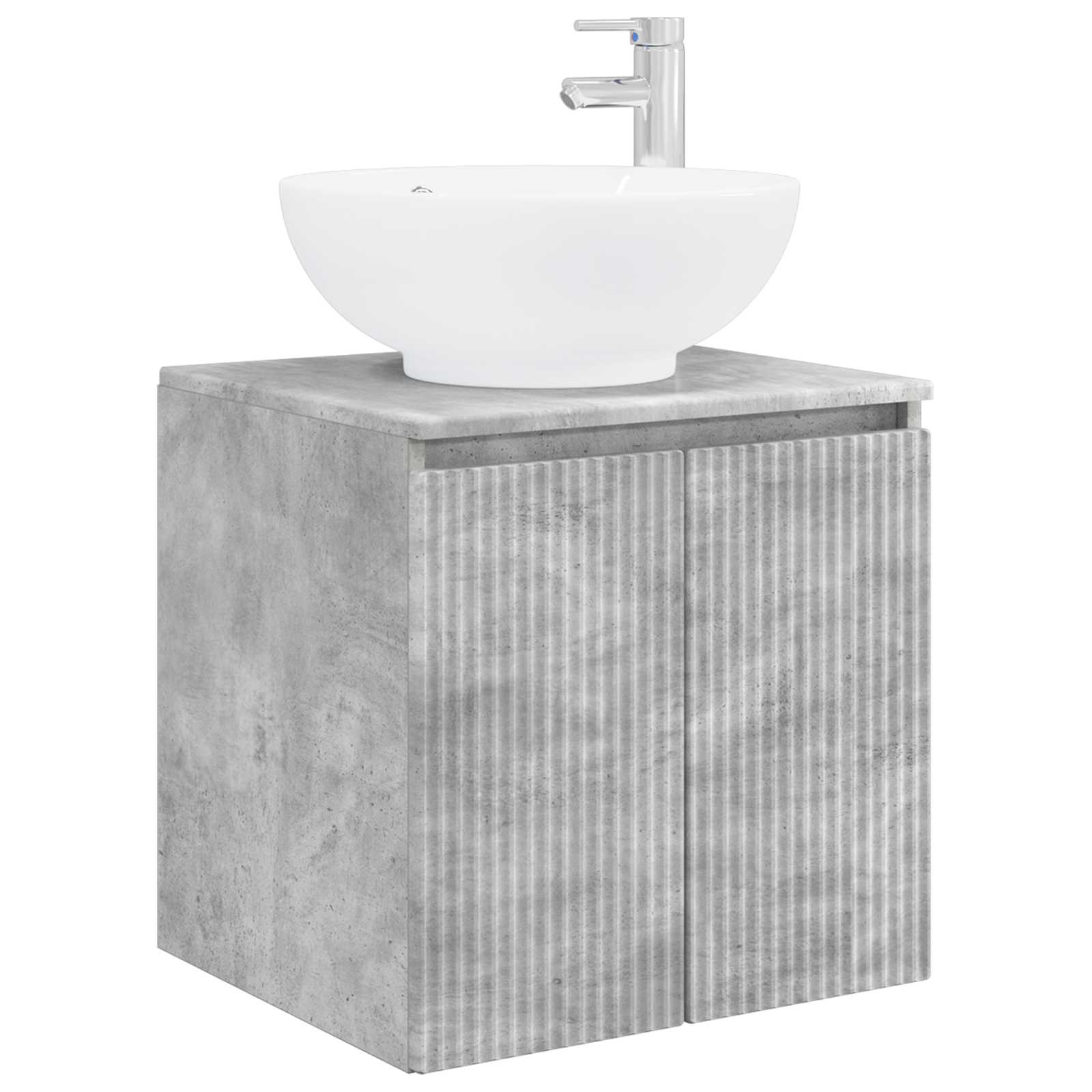 Set ormarića za kupaonicu 5 pcs Betonska siva Konstruirano drvo