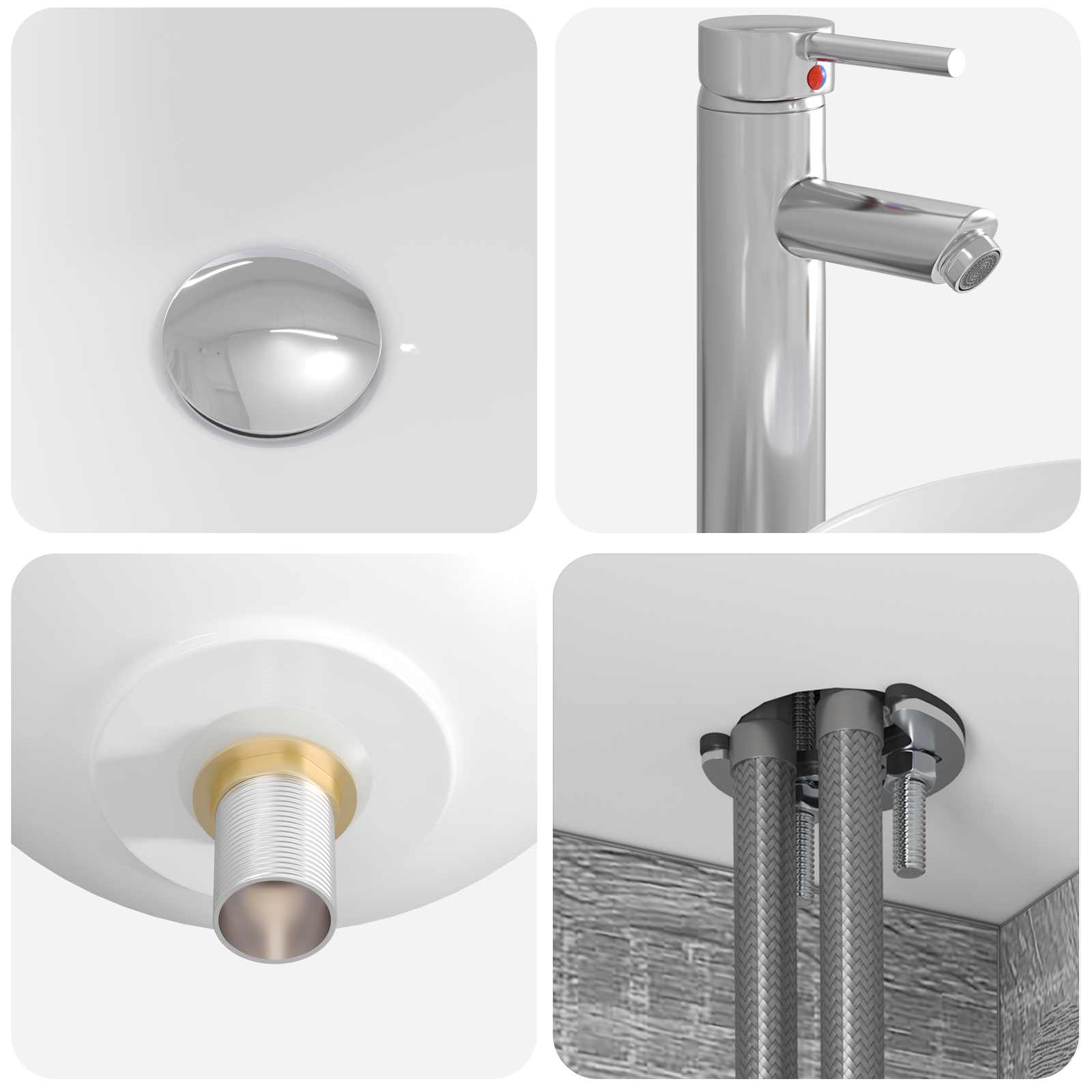 Set ormarića za kupaonicu 5 pcs Siva Sonoma Konstruirano drvo