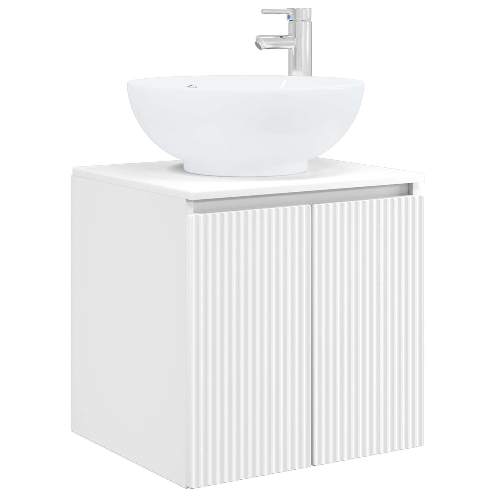 Set ormarića za kupaonicu 4 pcs Bijela Konstruirano drvo