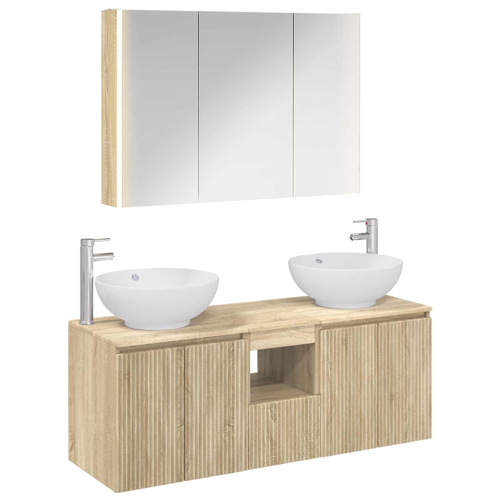 Set ormarića za kupaonicu 4 pcs Hrast sonoma Konstruirano drvo
