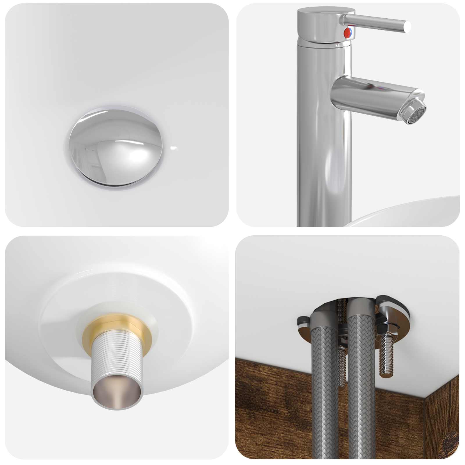 Set ormarića za kupaonicu 4 pcs Dimljeni hrast