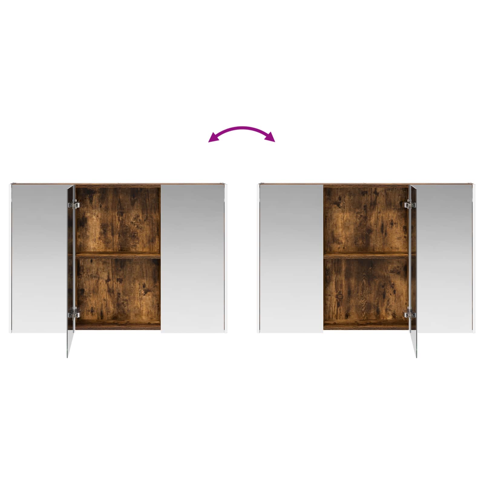 Set ormarića za kupaonicu 4 pcs Dimljeni hrast