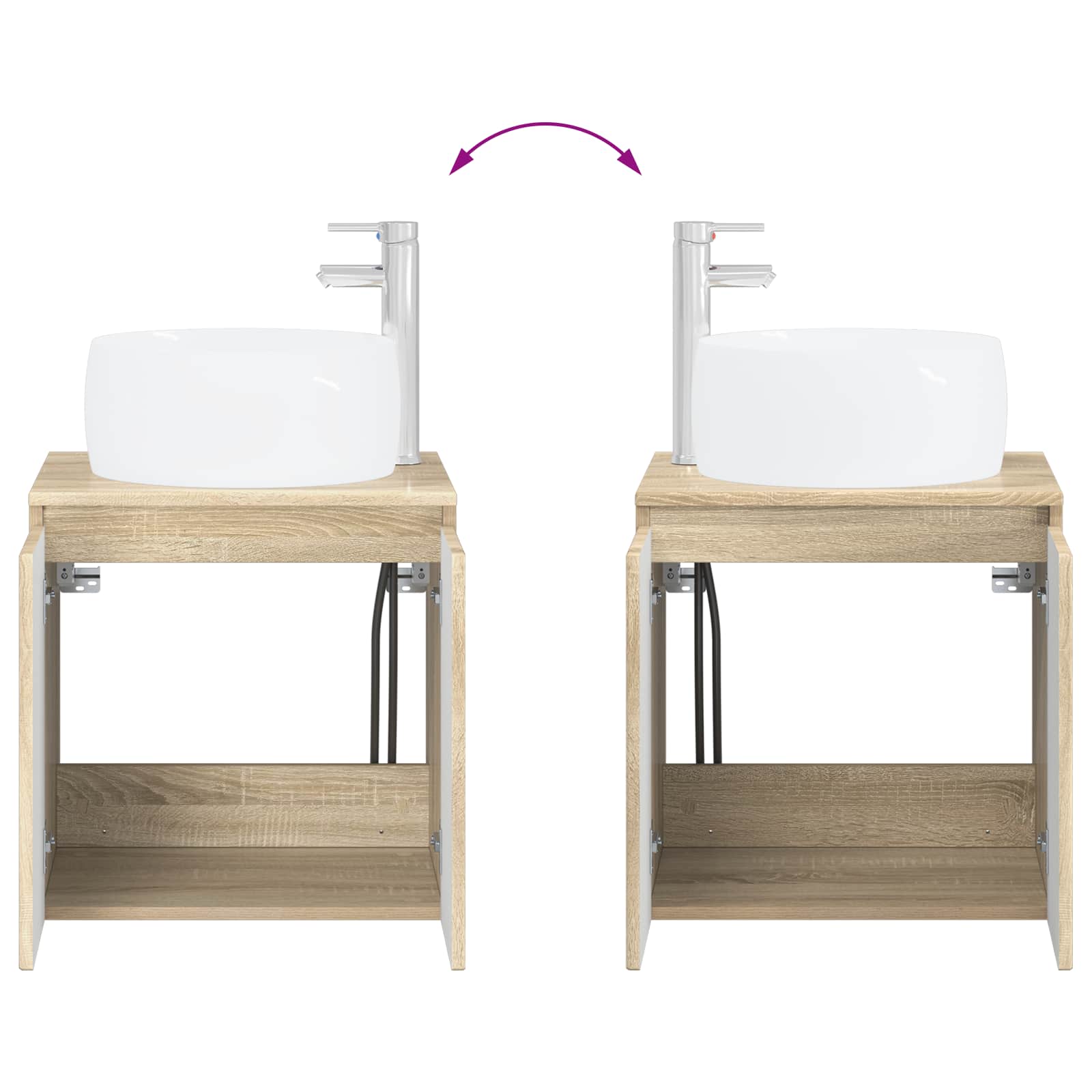 Set ormarića za kupaonicu 5 pcs Hrast sonoma Konstruirano drvo