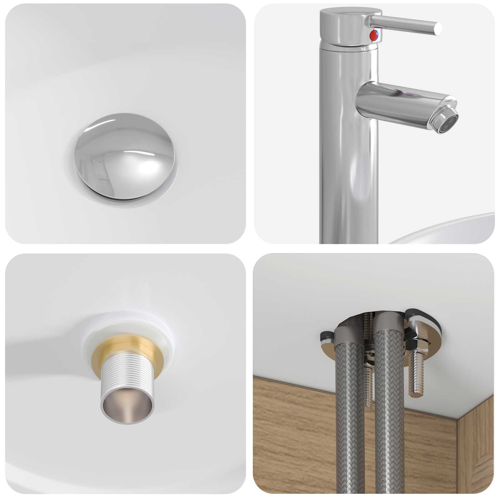 Set ormarića za kupaonicu 5 pcs Hrast artisan Konstruirano drvo