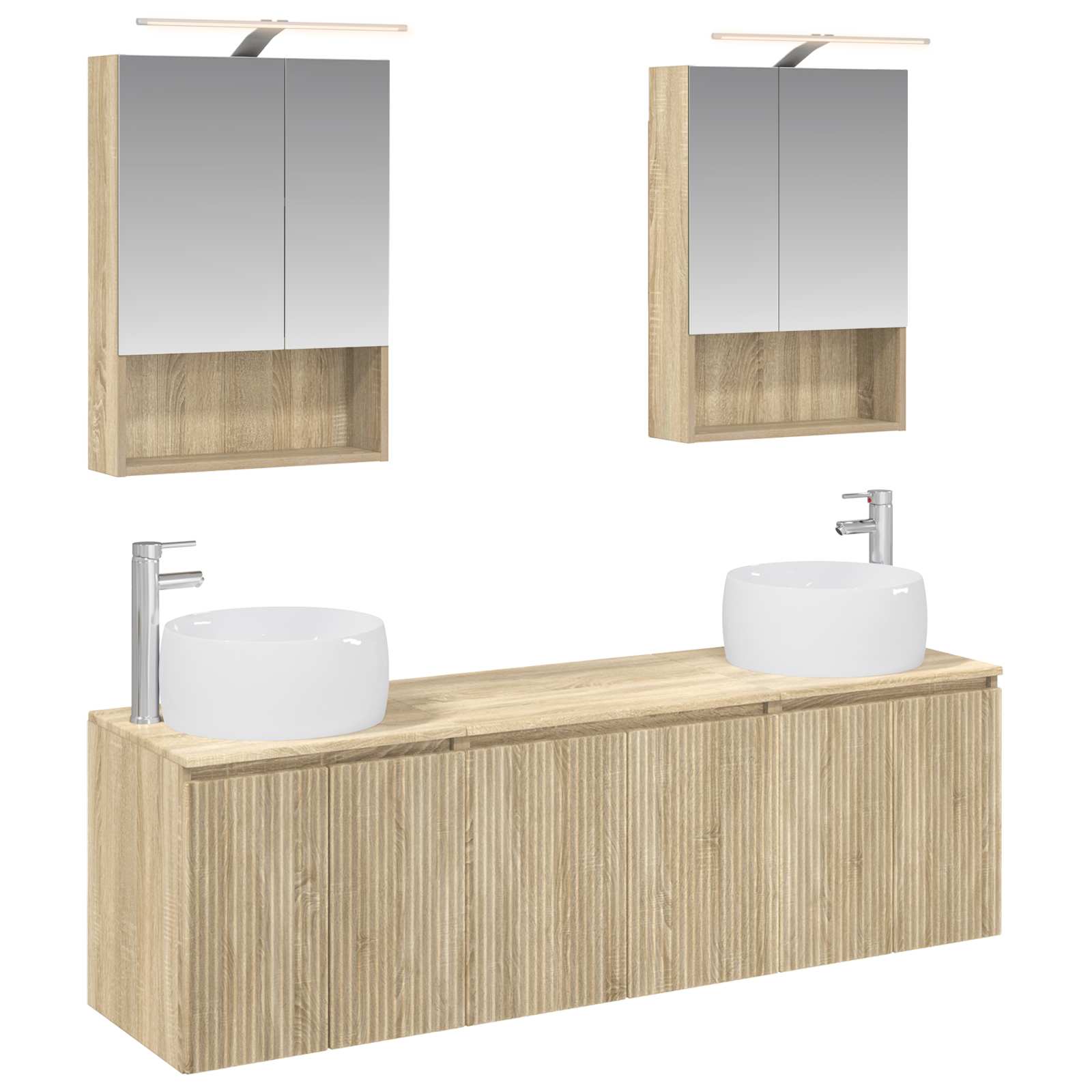 Set ormarića za kupaonicu 5 pcs Hrast sonoma Konstruirano drvo