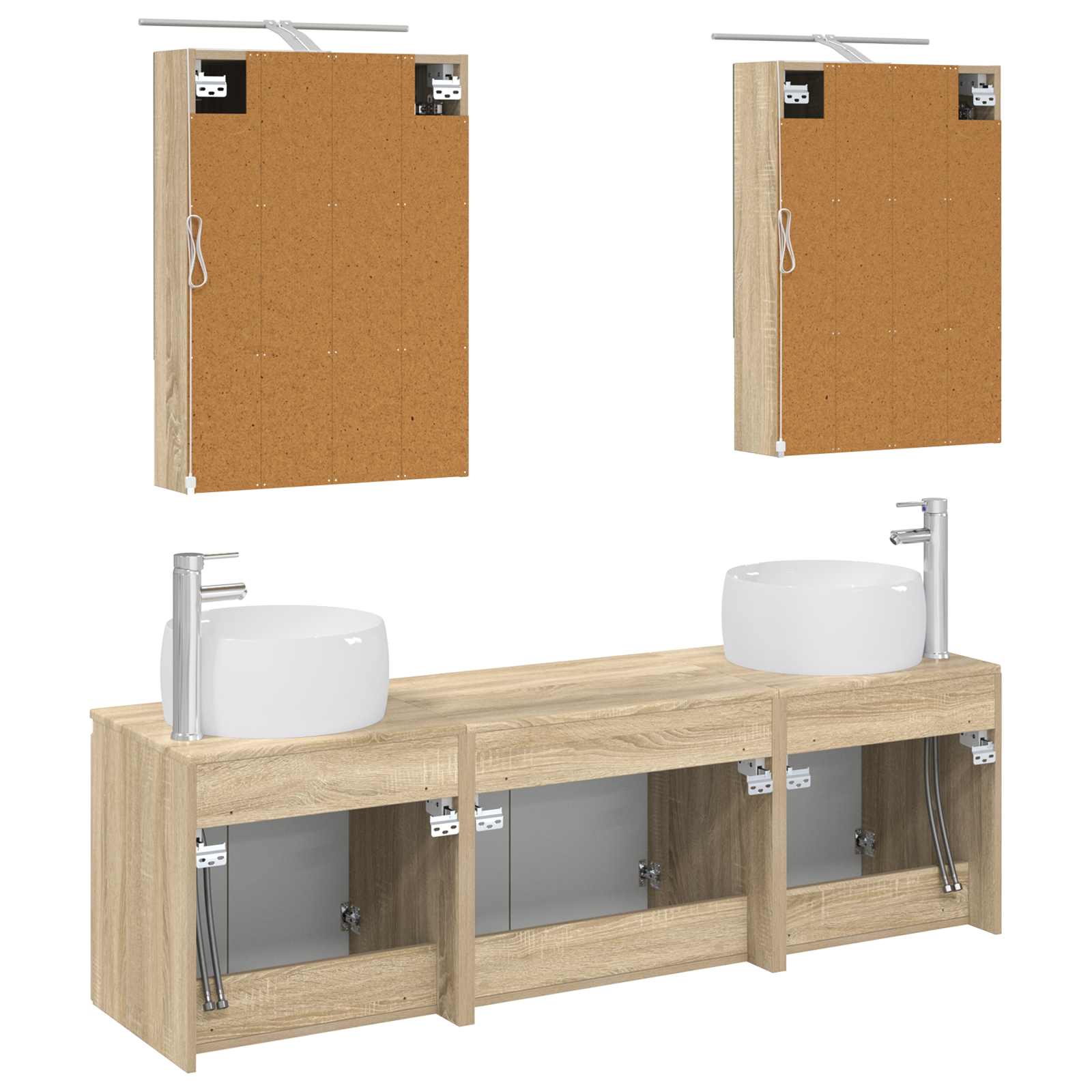 Set ormarića za kupaonicu 5 pcs Hrast sonoma Konstruirano drvo