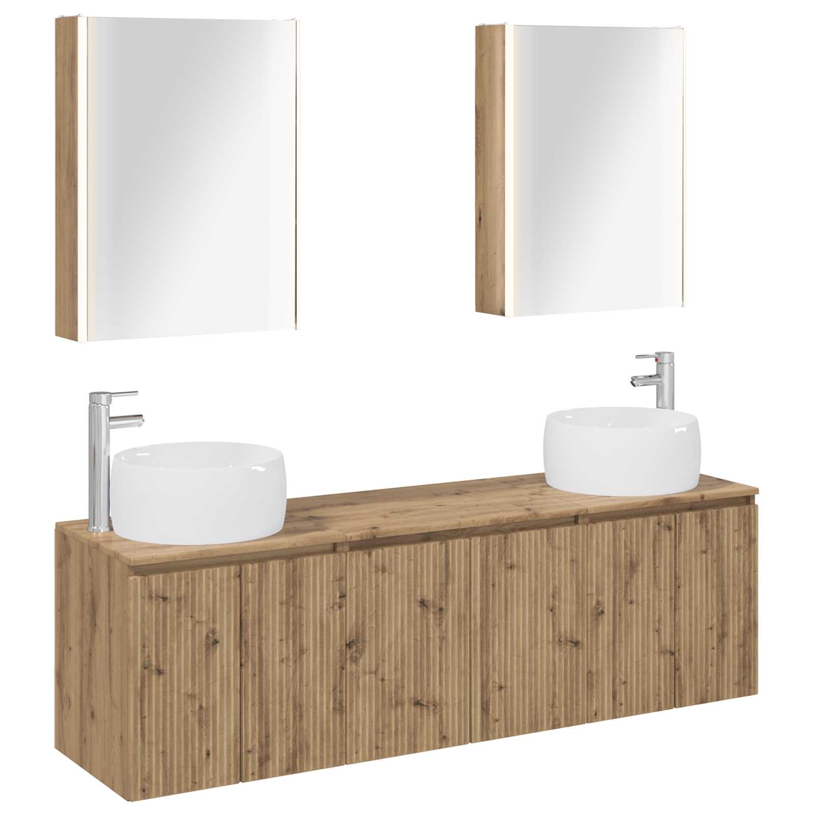 Set ormarića za kupaonicu 5 pcs Hrast artisan Konstruirano drvo