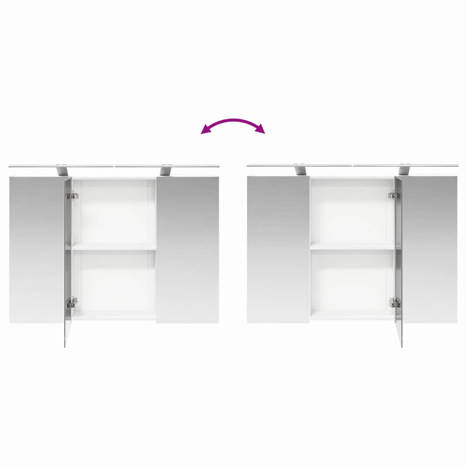 Set ormarića za kupaonicu 4 pcs Bijela Konstruirano drvo