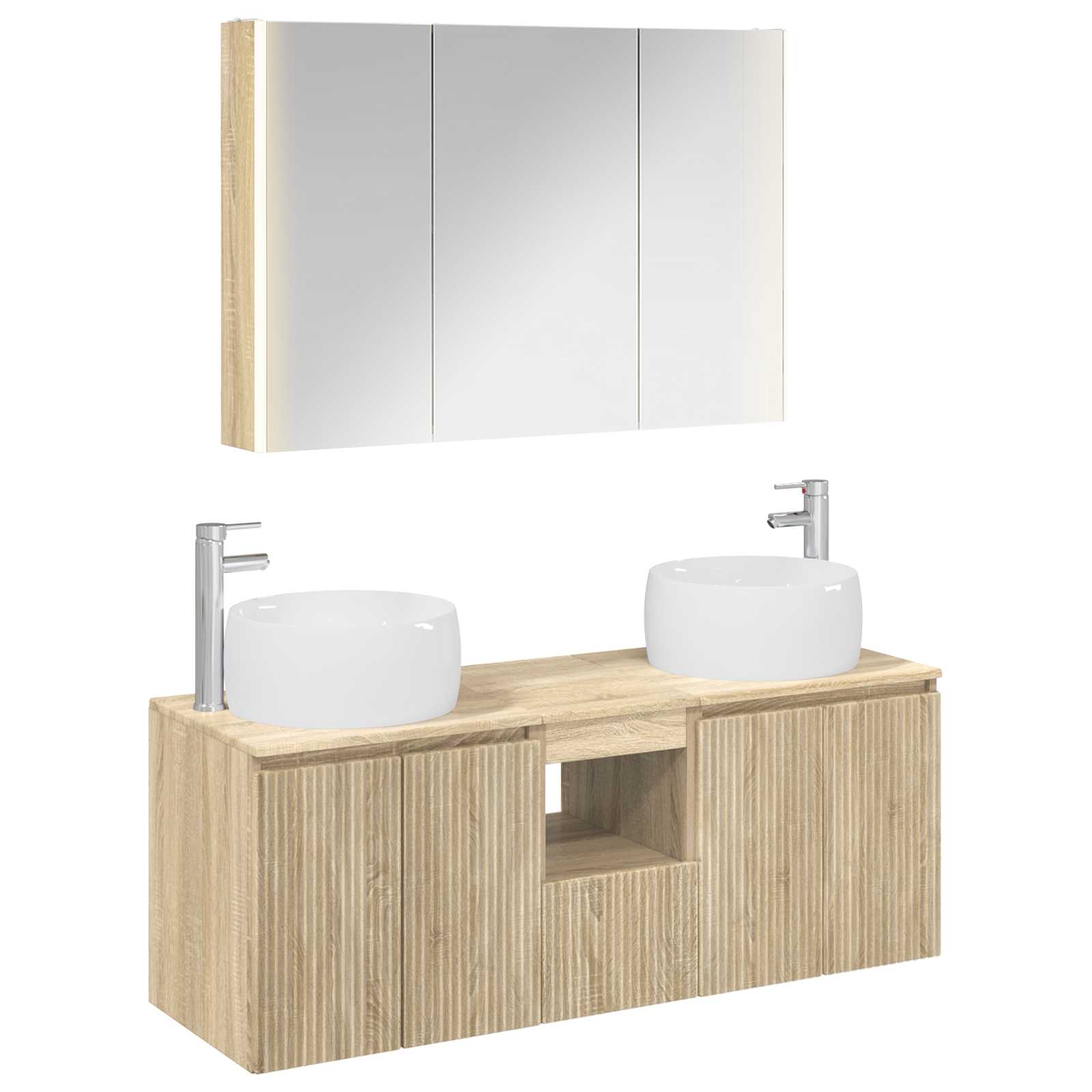Set ormarića za kupaonicu 4 pcs Hrast sonoma Konstruirano drvo