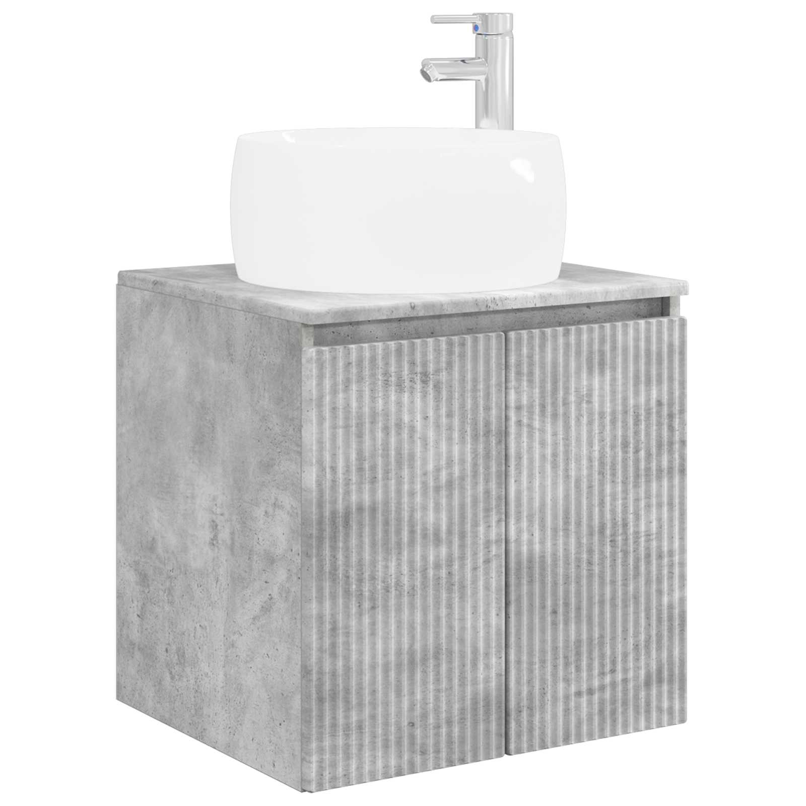 Set ormarića za kupaonicu 4 pcs Betonska siva Konstruirano drvo